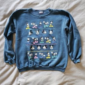 Vintage Walt Disney Mickey Mouse Sweatshirt, Blue/Green, S/M